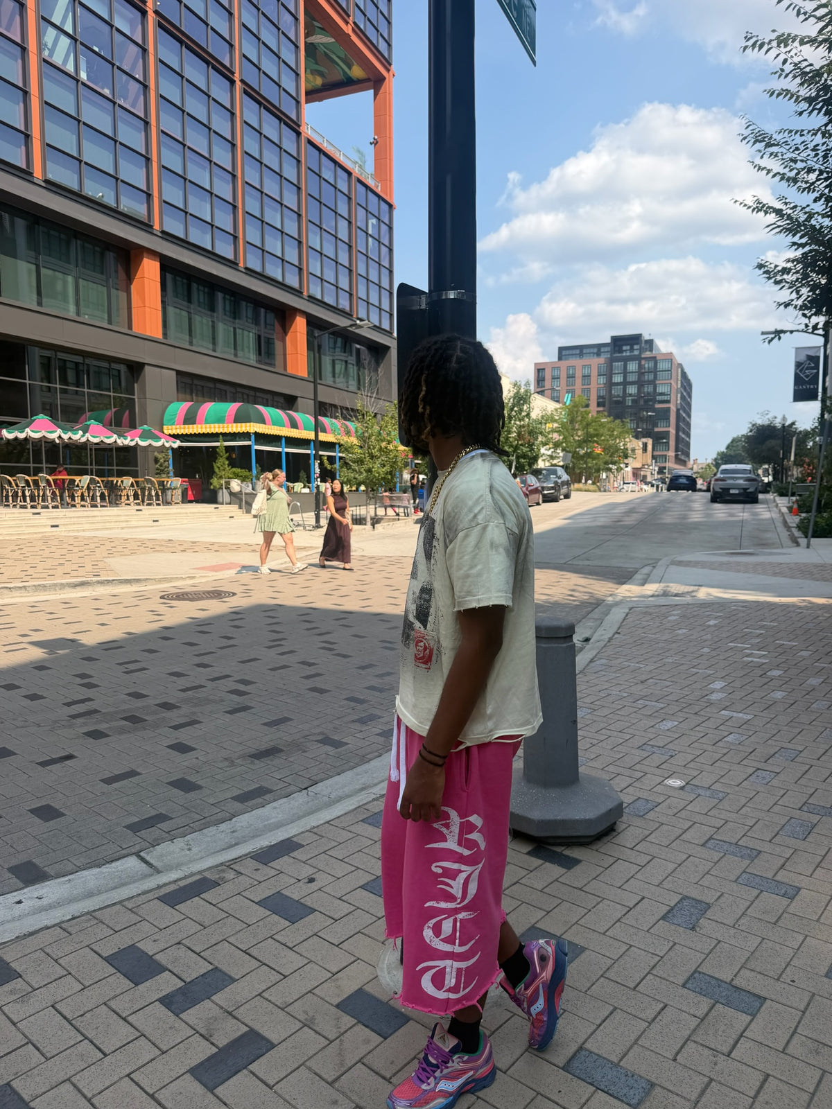 Pink 3/4 Reject Shorts