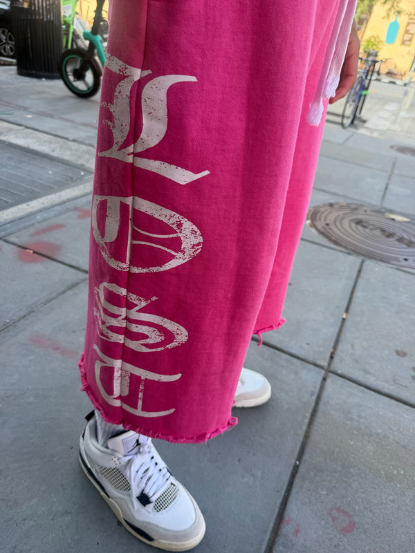 Pink 3/4 Reject Shorts