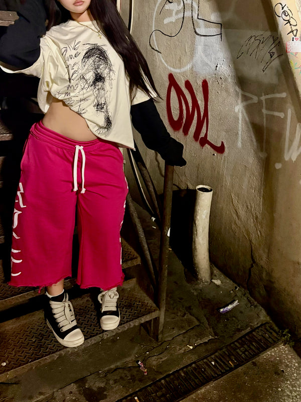 Pink 3/4 Reject Shorts