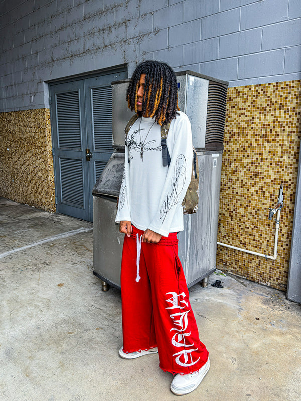 Red 3/4 Reject Shorts